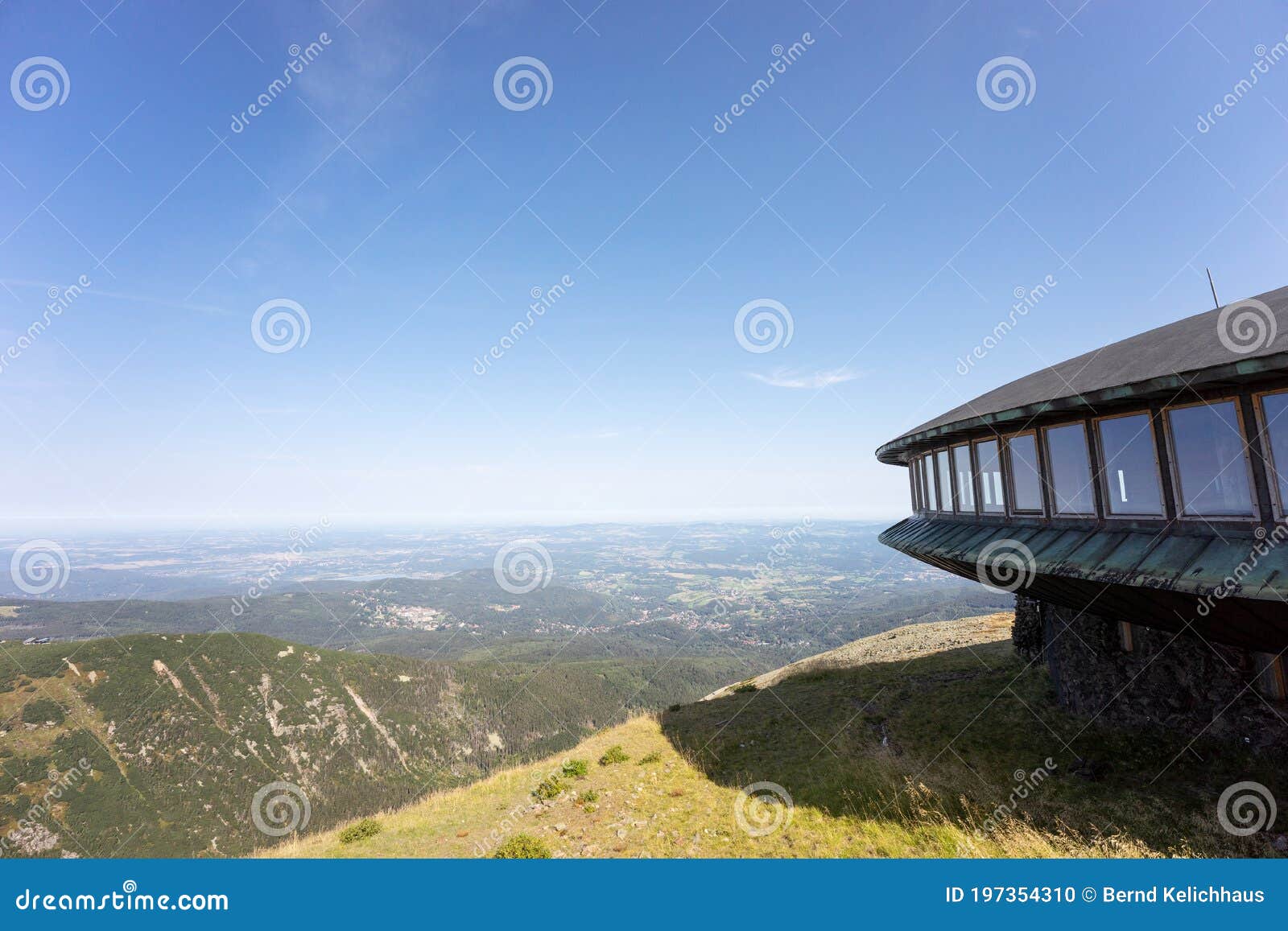 view from the highest mountain in the giant mountains. czech republic snÃâºÃÂ¾ka and poland ÃÅ¡nieÃÂ¼ka